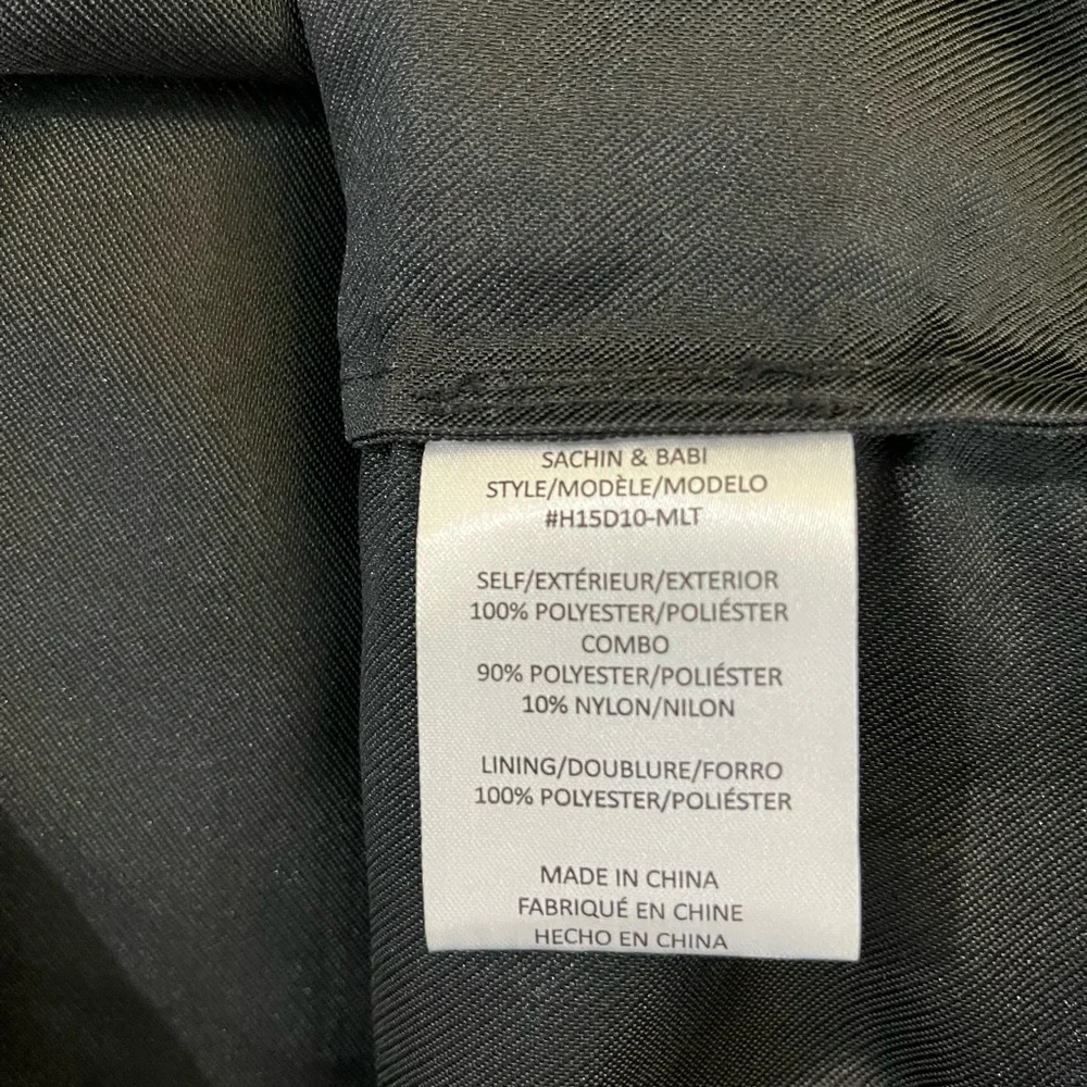 SACHIN AND BABI ROSA BLACK OVERLAY FLORAL SLEEVELESS FIT AND FLARE DRESS - Picture 14 of 15